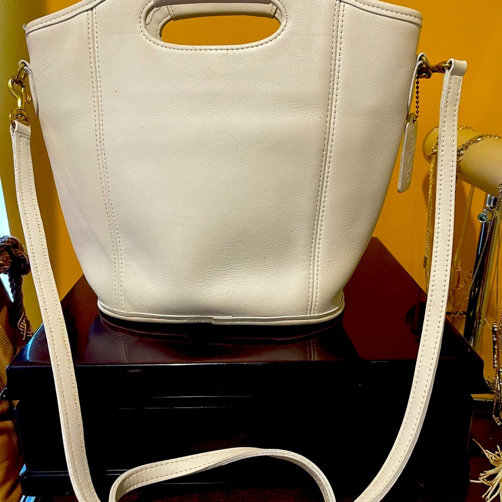 Coach White tote